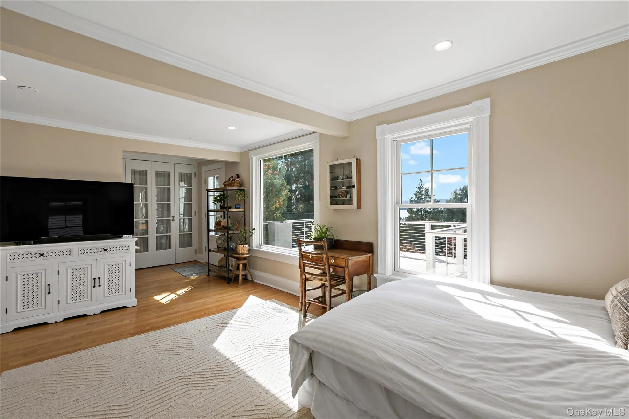 Convenient laundry access and door to second story deck. Convenient laundry access and door to second story deck.