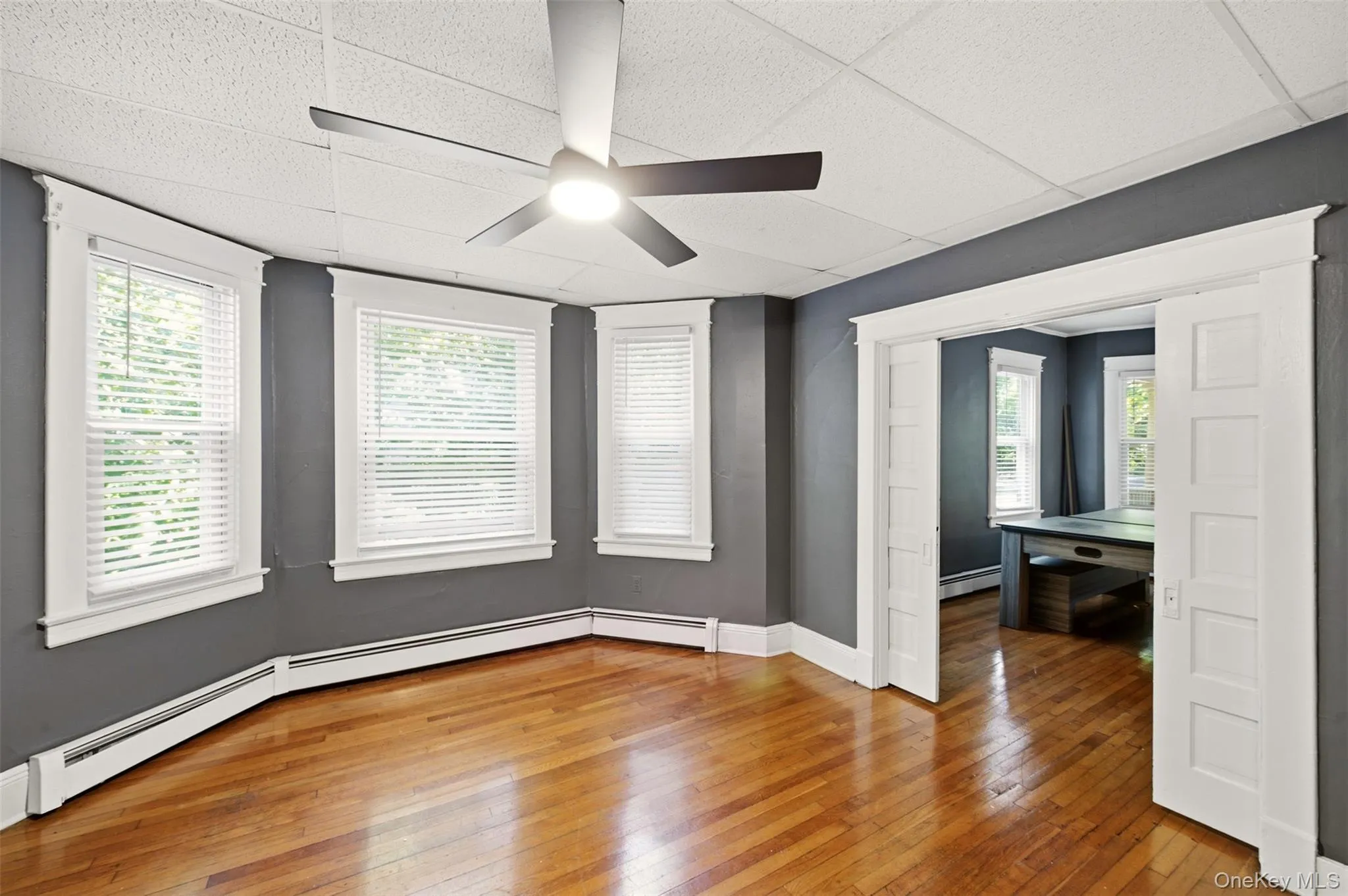 Dining room with original pocket doors Dining room with original pocket doors