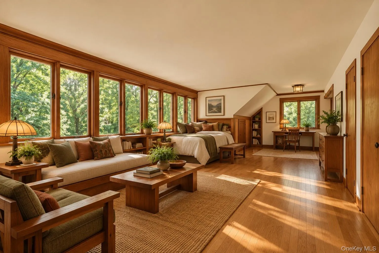 Bright Oversized Family Room W/ Wall Of Windows Digitally Enhanced Bright Oversized Family Room W/ Wall Of Windows Digitally Enhanced