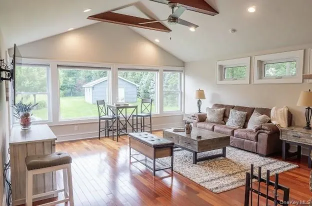 Large living room with stunning views Large living room with stunning views