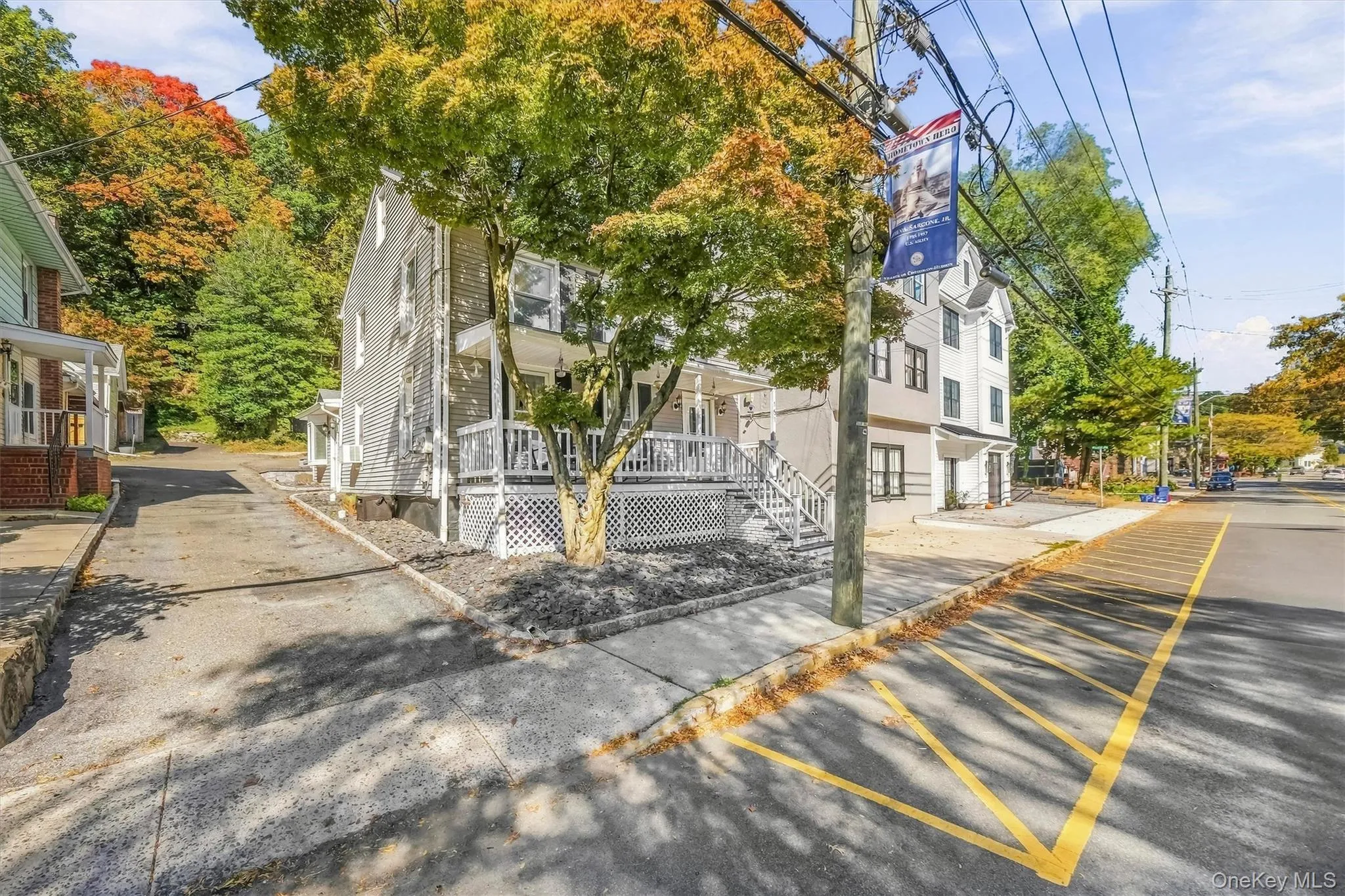 Picturesque view looking down the street in the heart of the village of Croton-on-Hudson. Picturesque view looking down the street in the heart of the village of Croton-on-Hudson.