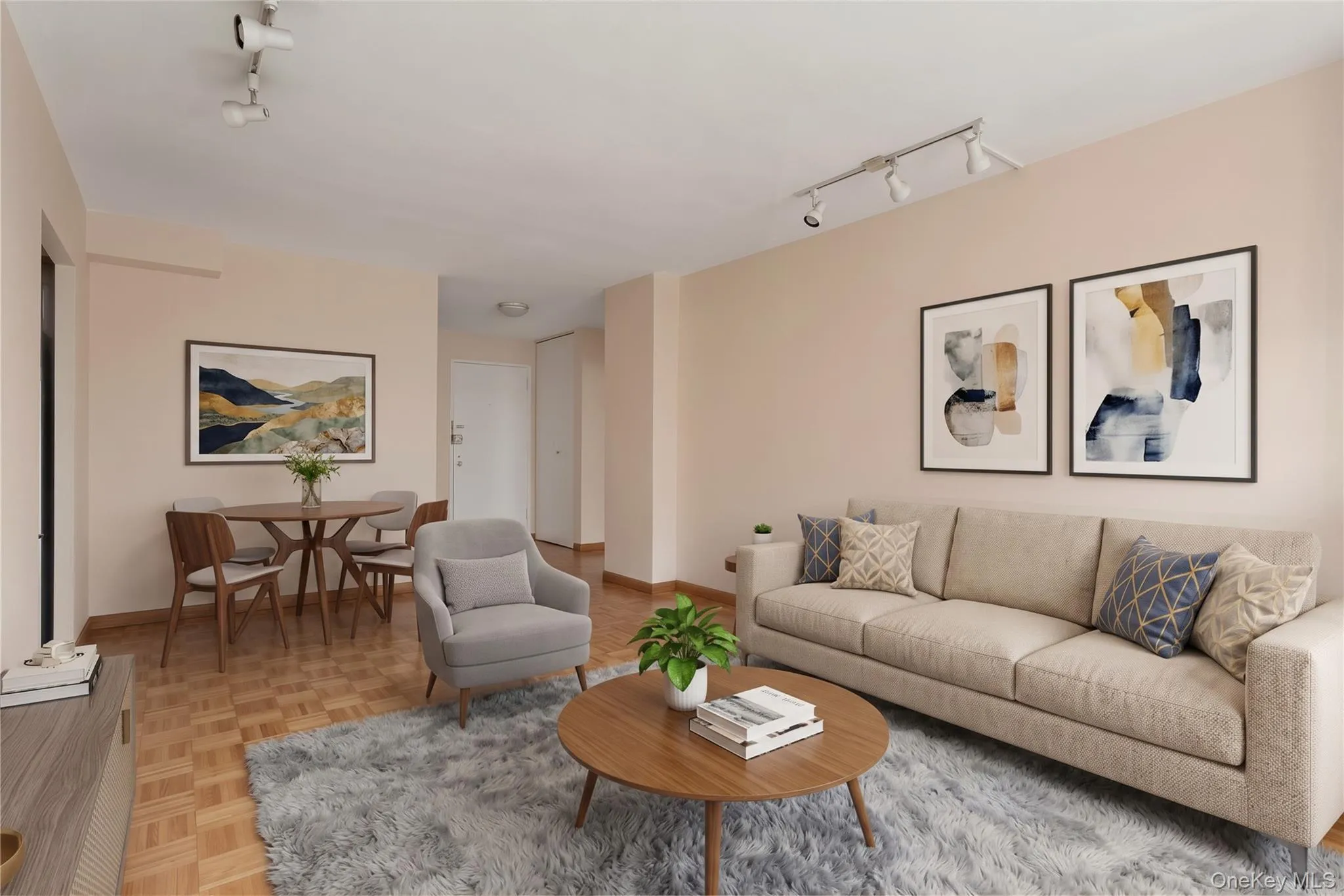 Large living room with hardwood floors Large living room with hardwood floors