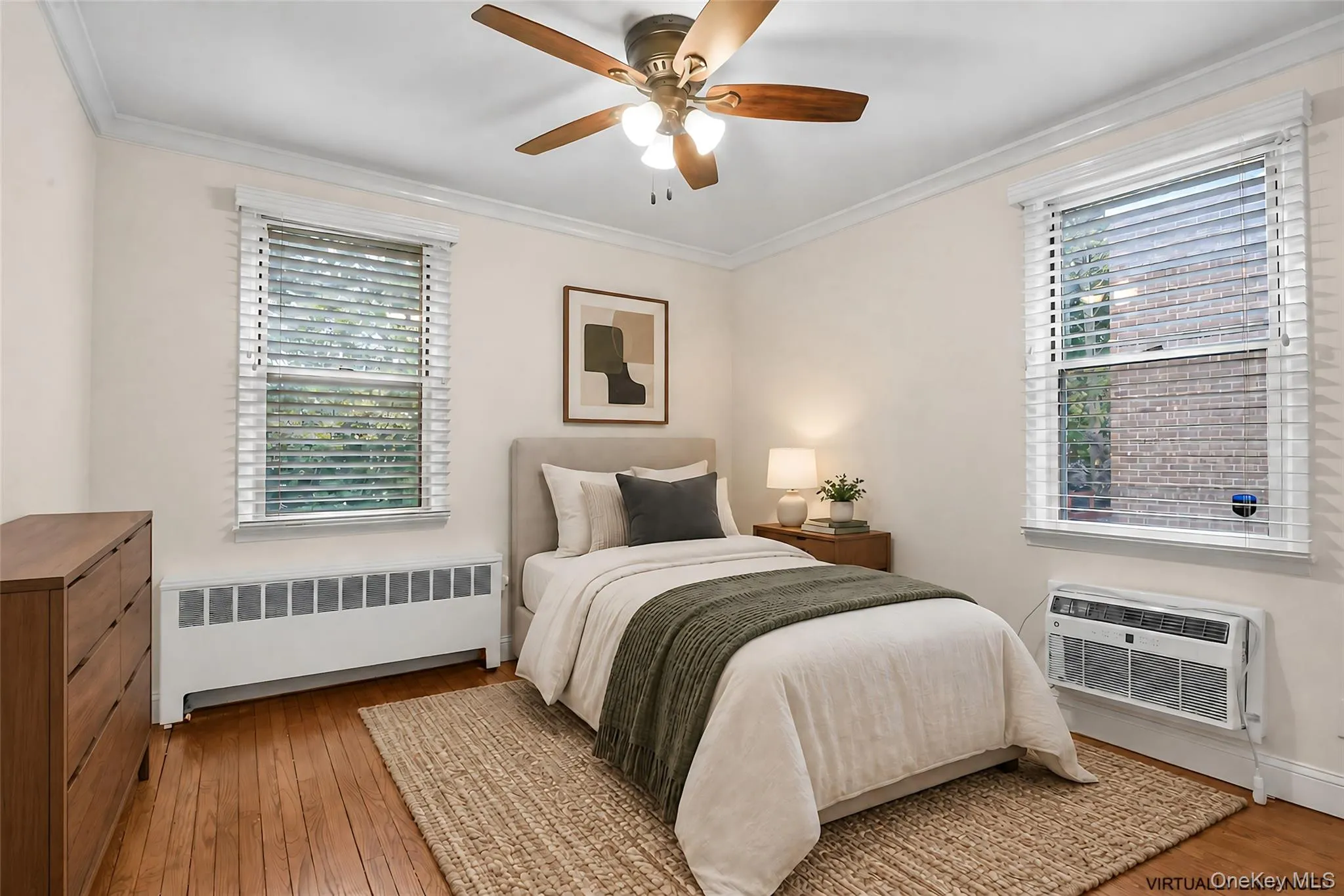 Virtually Staged: Bedroom two with a closet. Virtually Staged: Bedroom two with a closet.