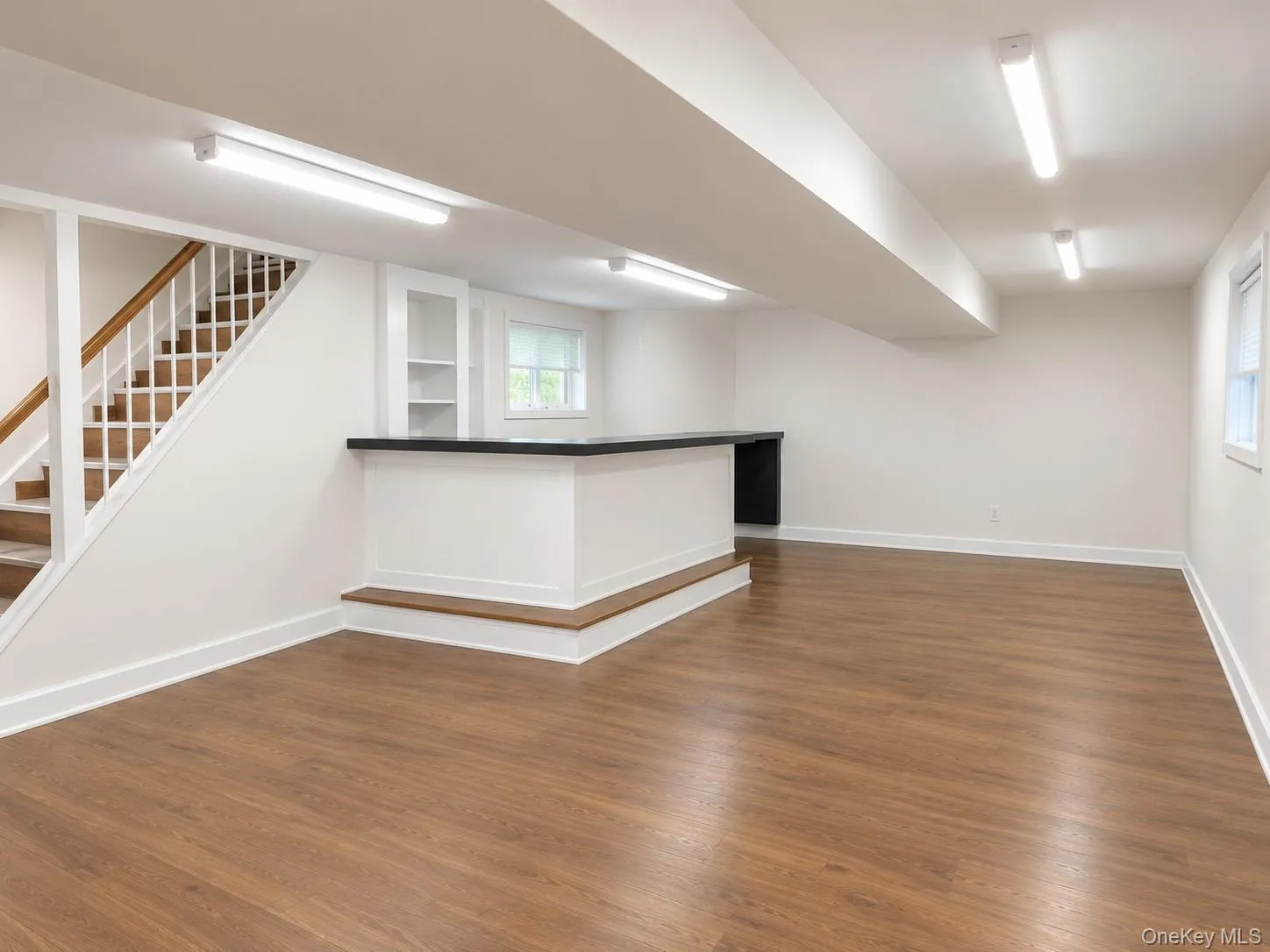 Lower level family room virtually set Lower level family room virtually set