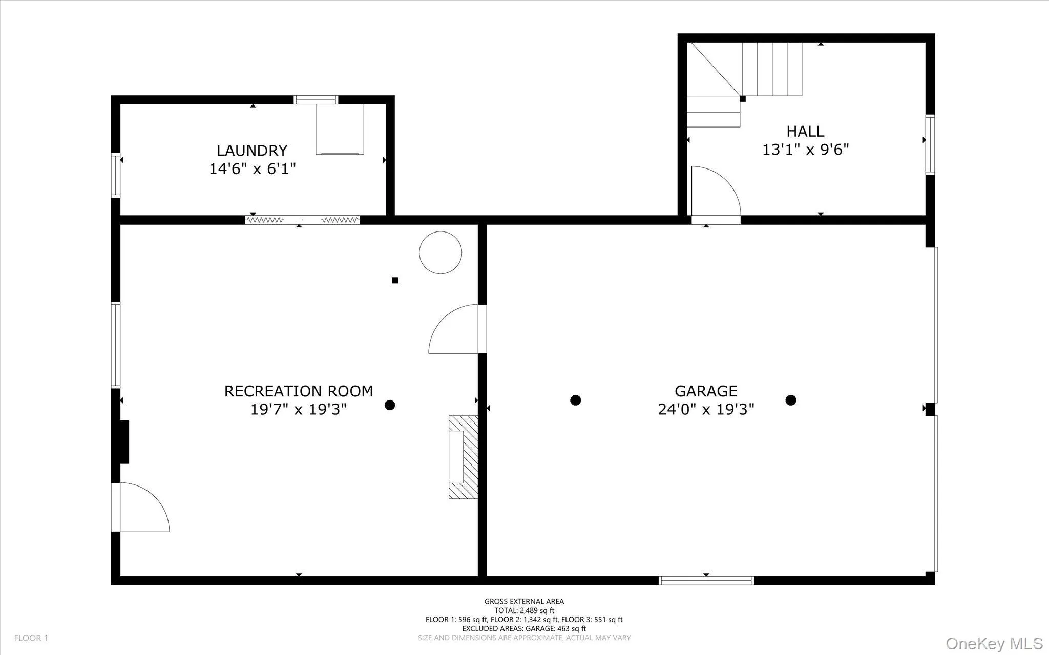 Lower level floor plan Lower level floor plan