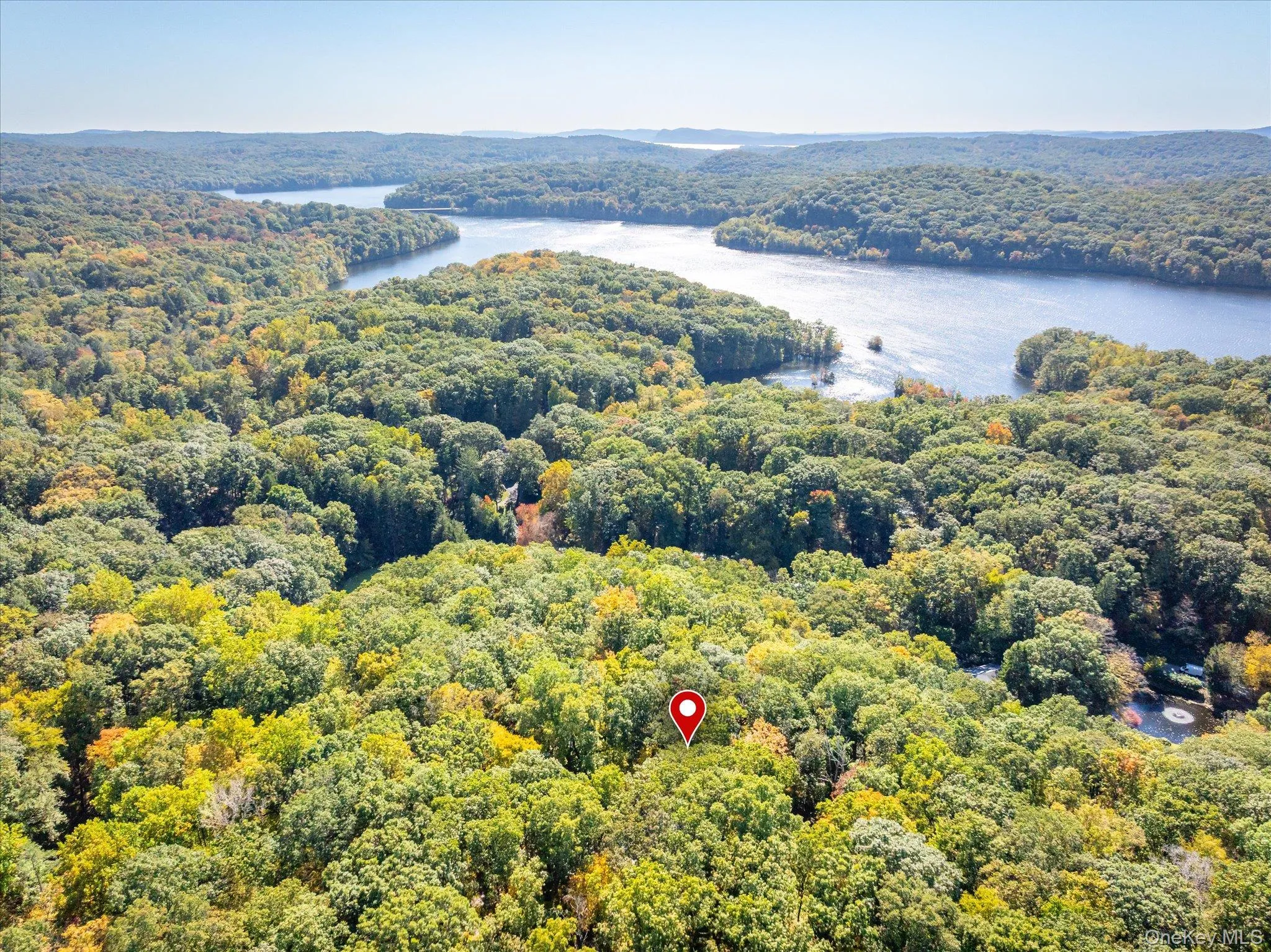 Over 4 acres of woods from above (property marked) Over 4 acres of woods from above (property marked)
