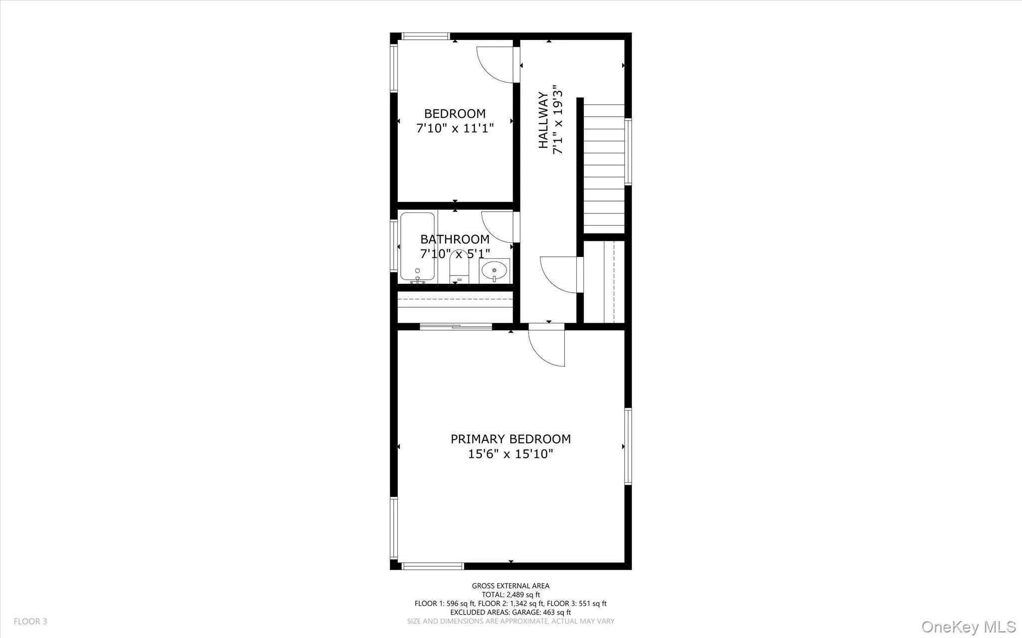 Upper level floor plan Upper level floor plan