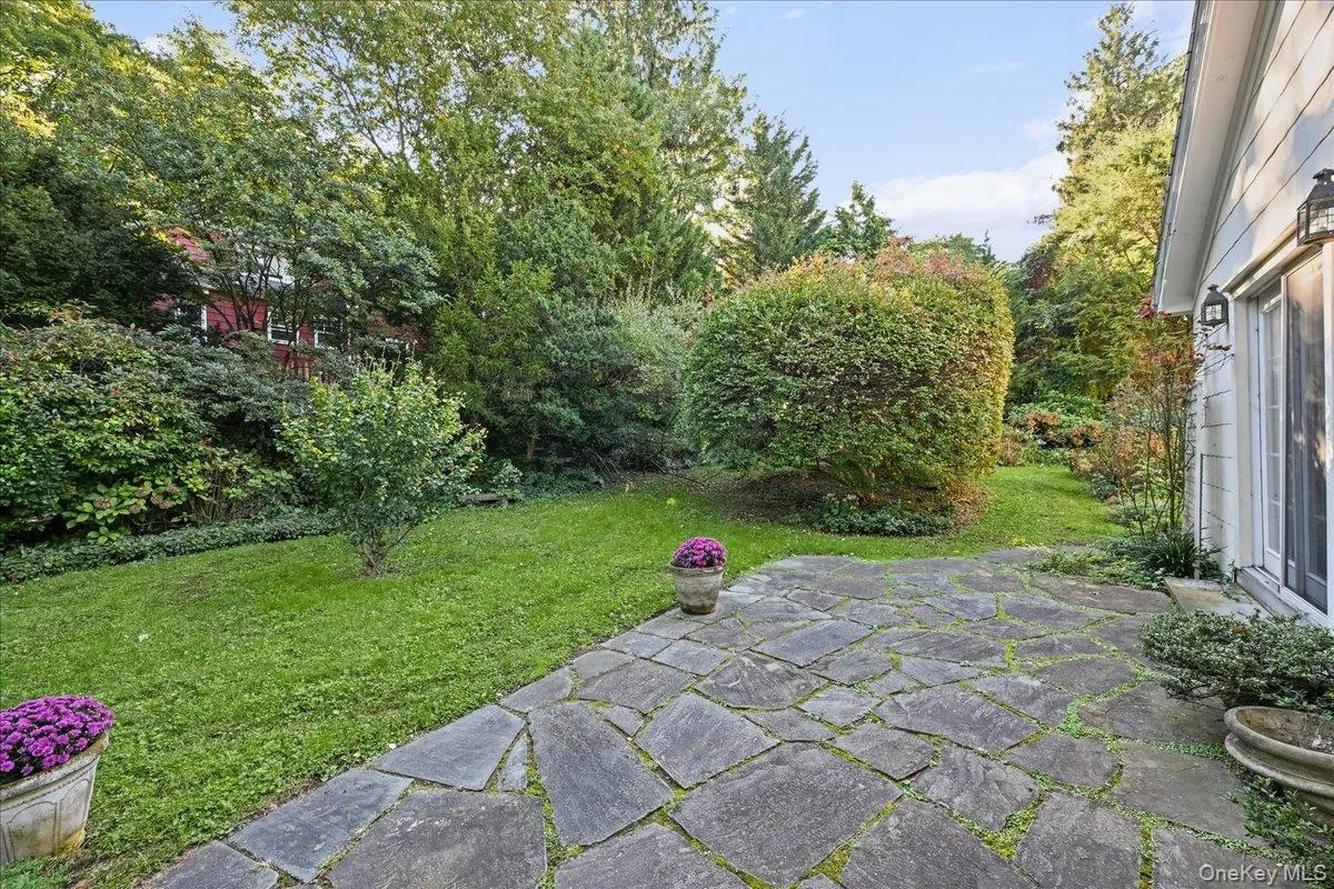 Side yard and patio, access from the living room Side yard and patio, access from the living room