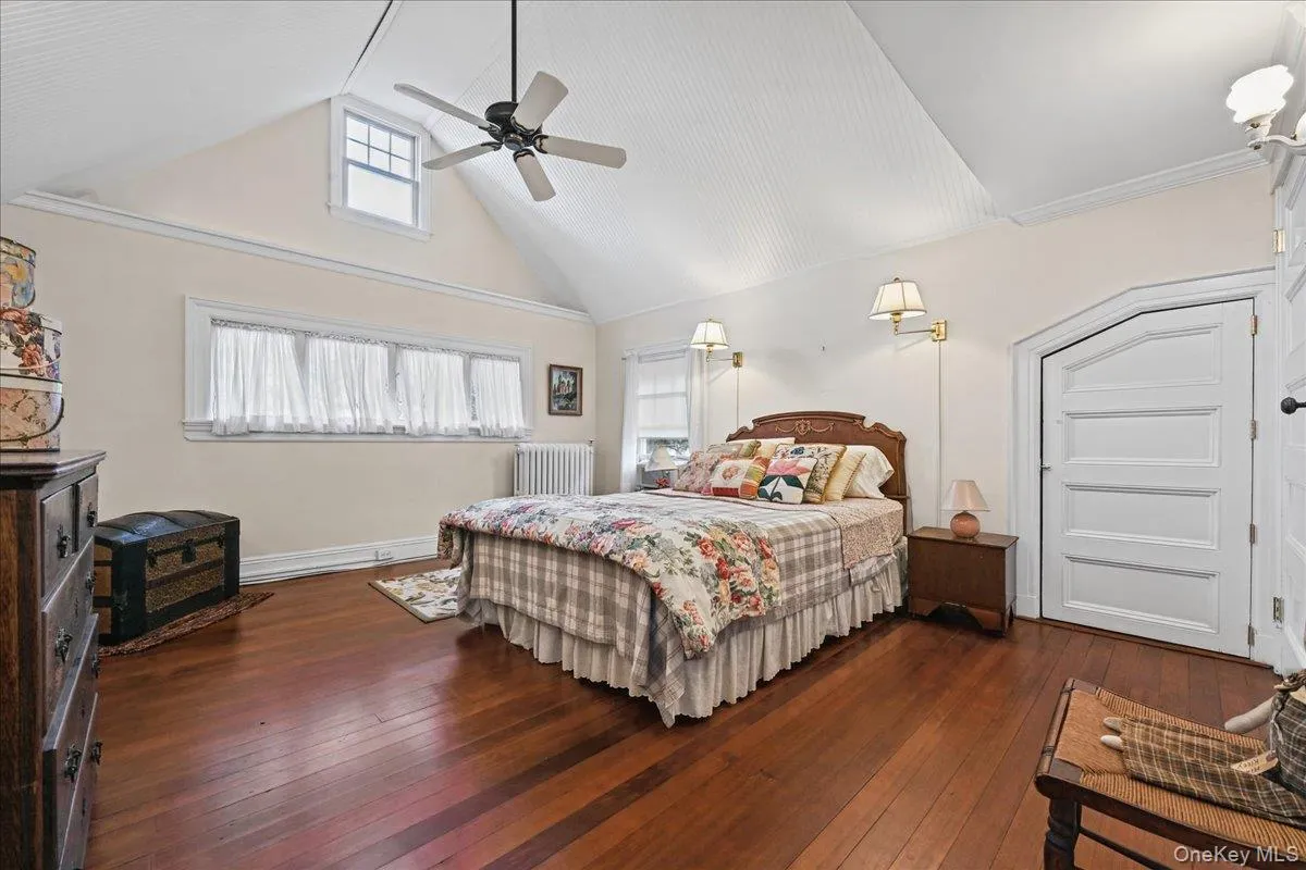 Second floor, cathedral ceiling, door to balcony with storage Second floor, cathedral ceiling, door to balcony with storage