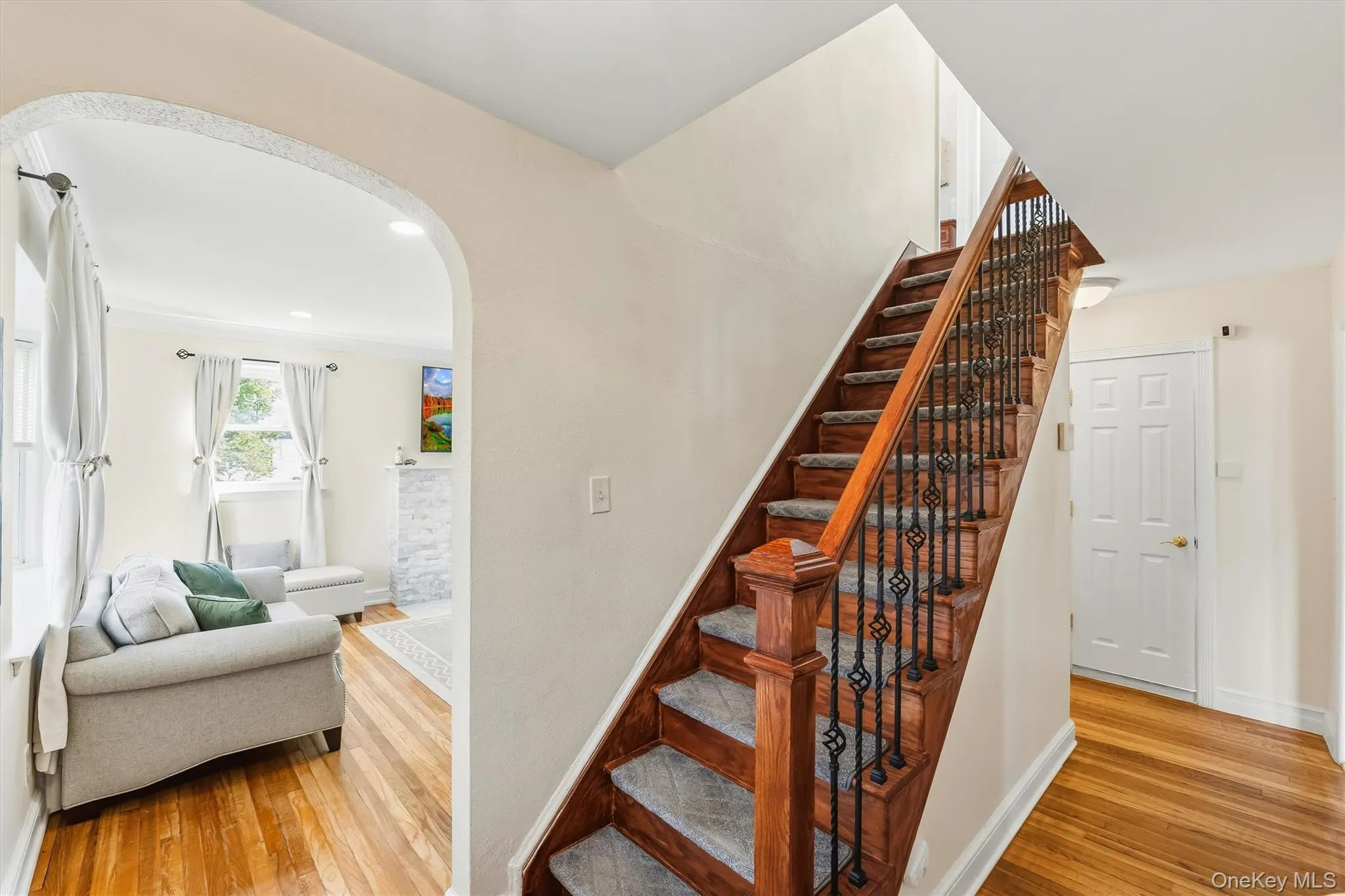 A welcoming foyer sets the tone for the home's classic character. A welcoming foyer sets the tone for the home's classic character.
