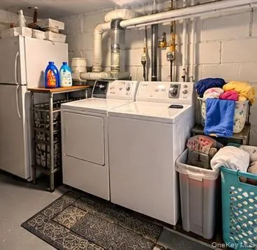 Laundry in basement Laundry in basement
