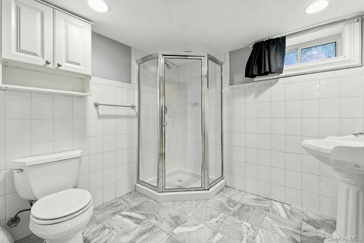 Full updated bath in the basement Full updated bath in the basement