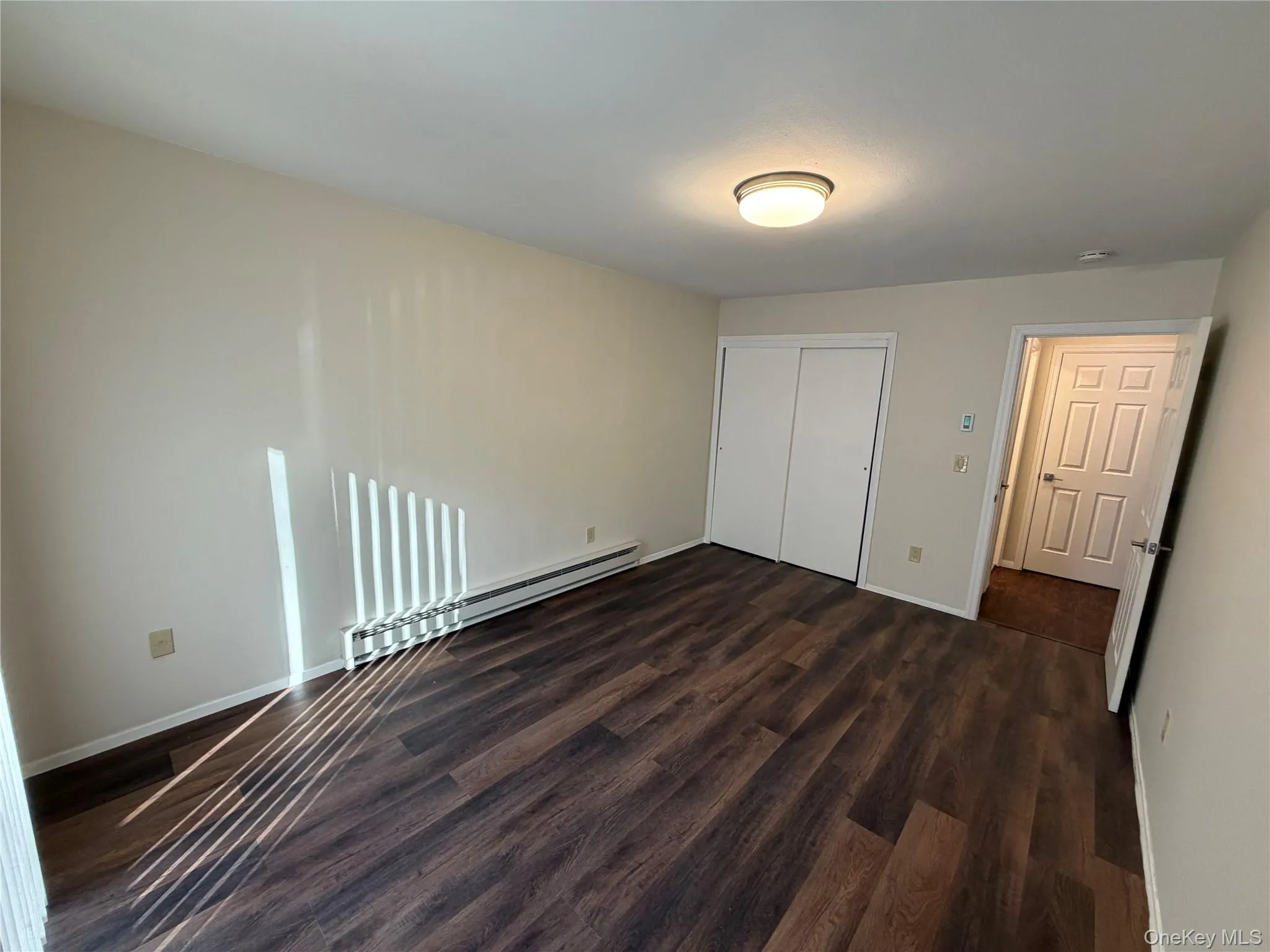 Wood-finish vinyl flooring, freshly painted. Wood-finish vinyl flooring, freshly painted.