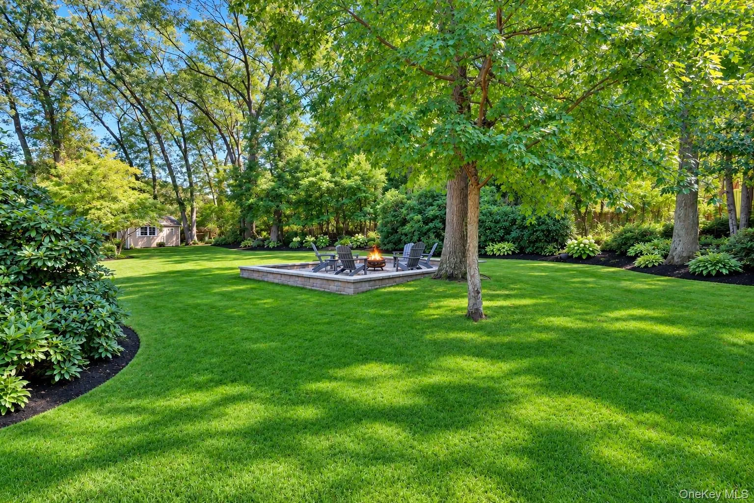 Private Backyard With Firepit Area Private Backyard With Firepit Area