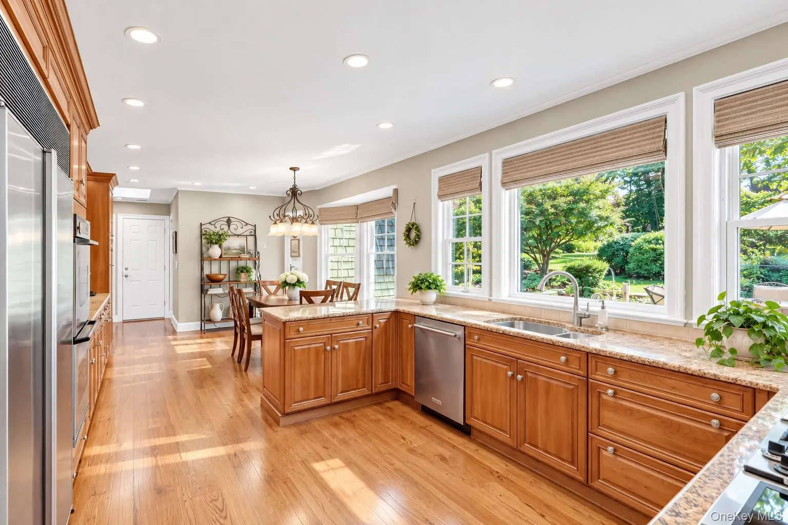 Custom Kitchen With Cherry Cabinets, Granite Counters, Professional Appliances & Gleaming Hardwood Floors Custom Kitchen With Cherry Cabinets, Granite Counters, Professional Appliances & Gleaming Hardwood Floors