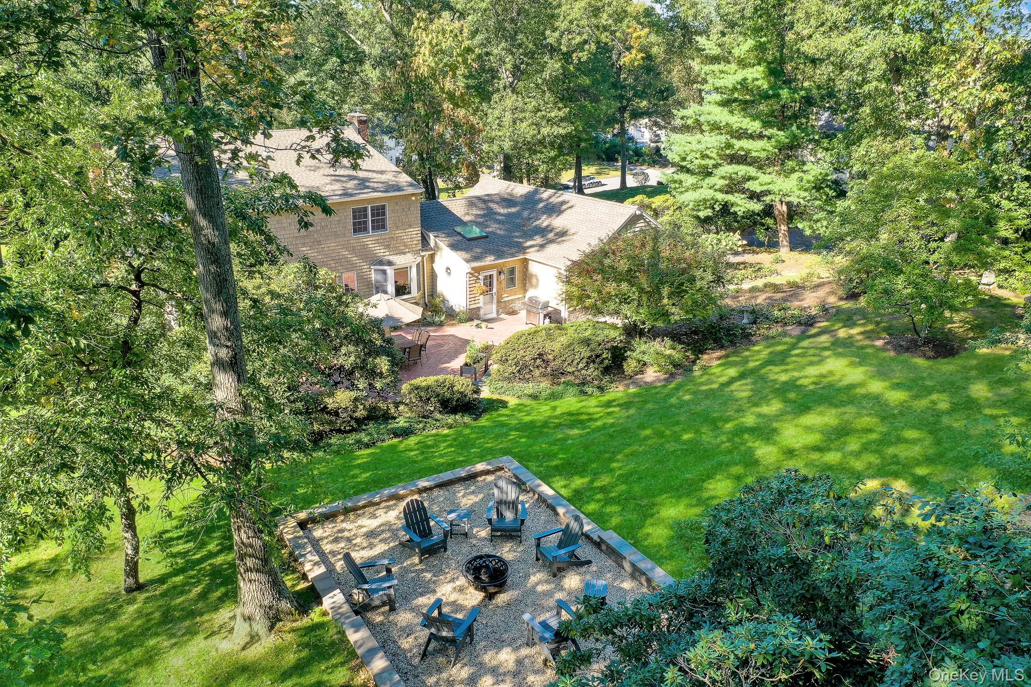 Aerial View Of Private Backyard Aerial View Of Private Backyard
