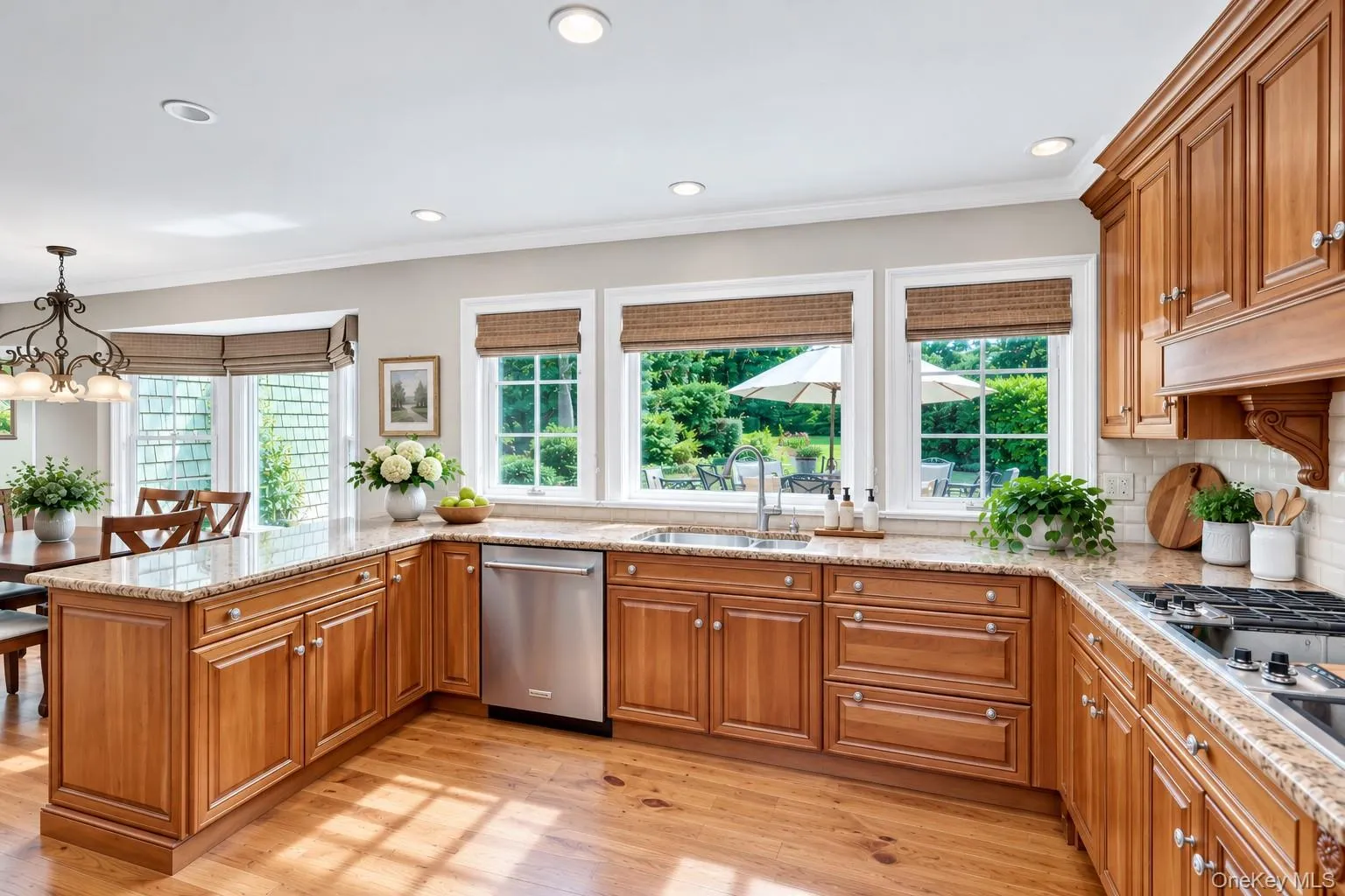 Custom Kitchen With Large Windows Overlooking Yard Custom Kitchen With Large Windows Overlooking Yard