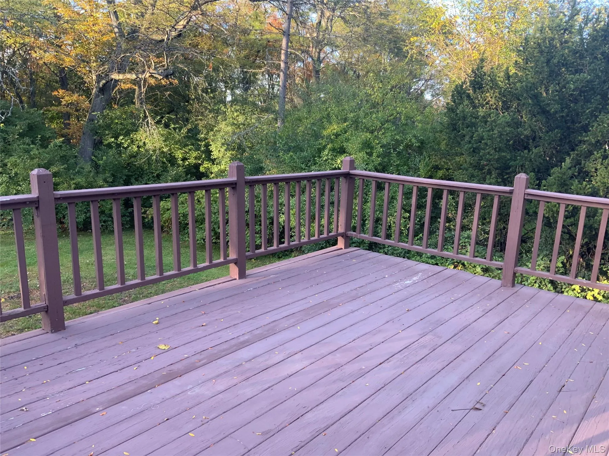Large deck is just off of living room area Large deck is just off of living room area