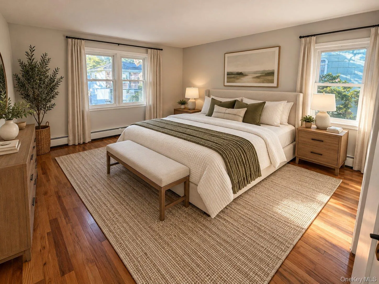 Virtually staged bedroom Virtually staged bedroom