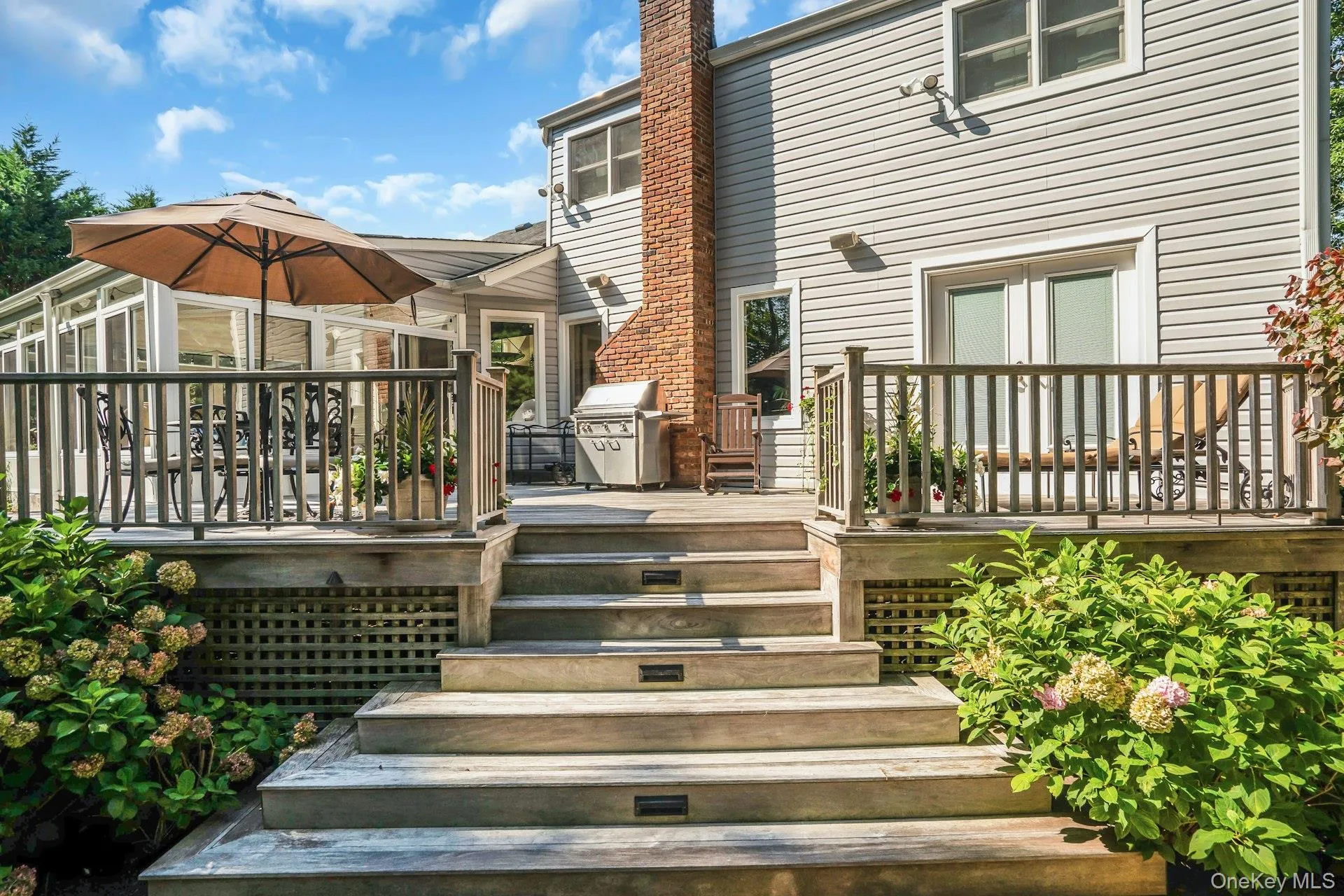 Stairs leading back up to deck. Stairs leading back up to deck.