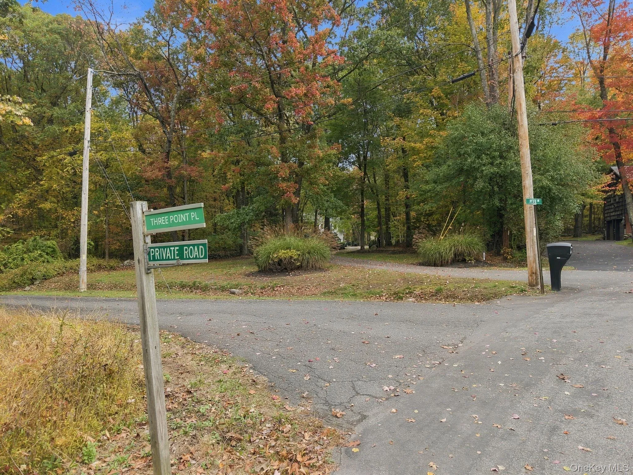 Entrance to private road Entrance to private road