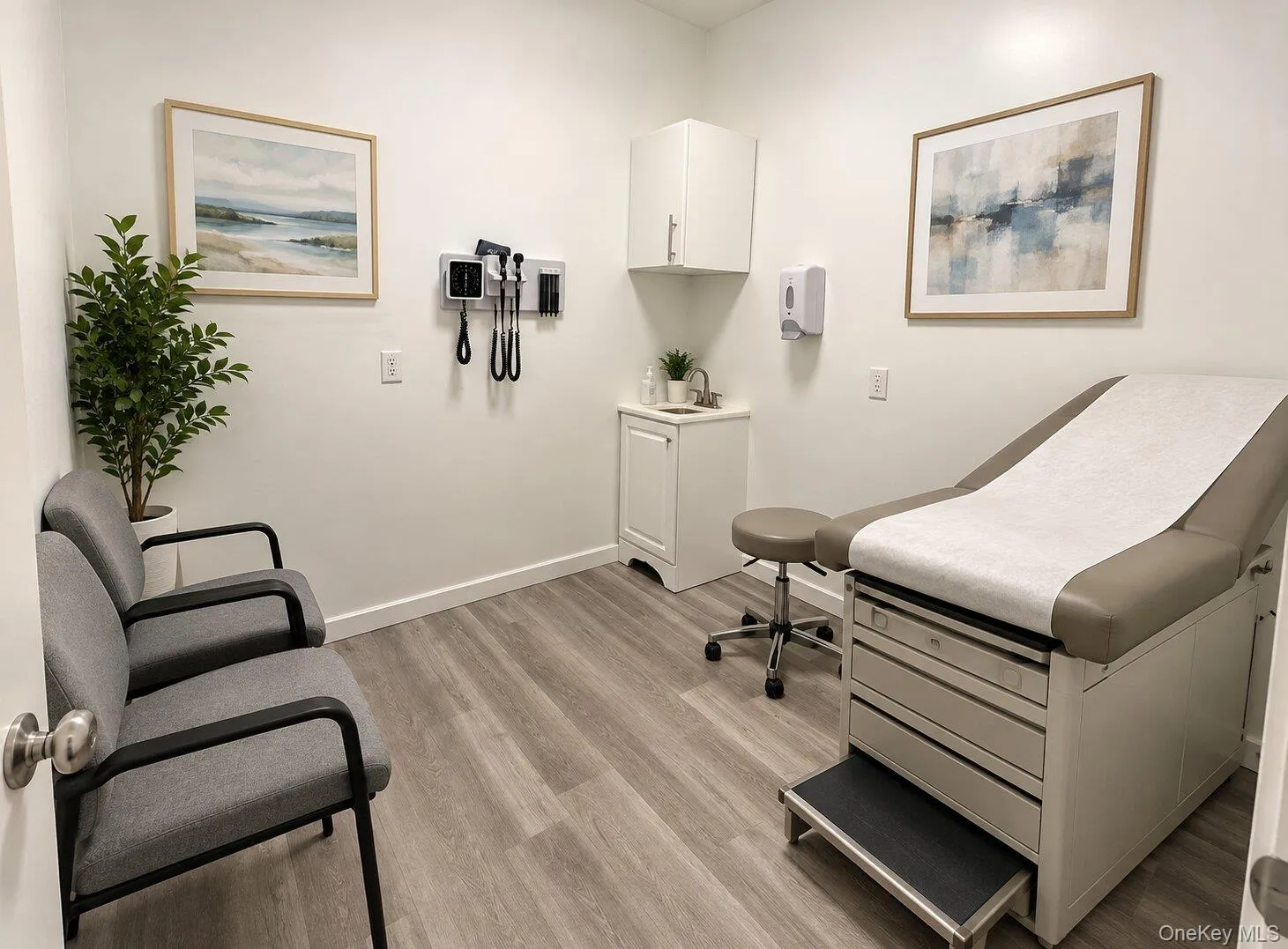 Virtually staged exam room Virtually staged exam room