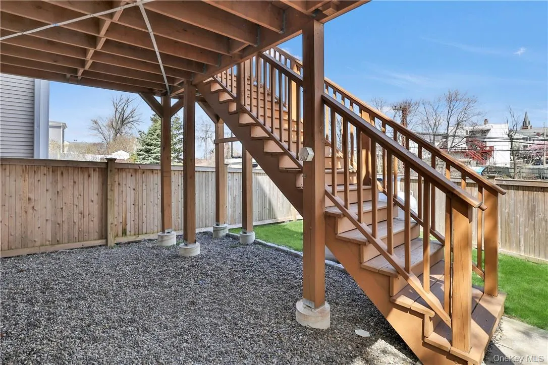 Stairs from back deck to yard Stairs from back deck to yard