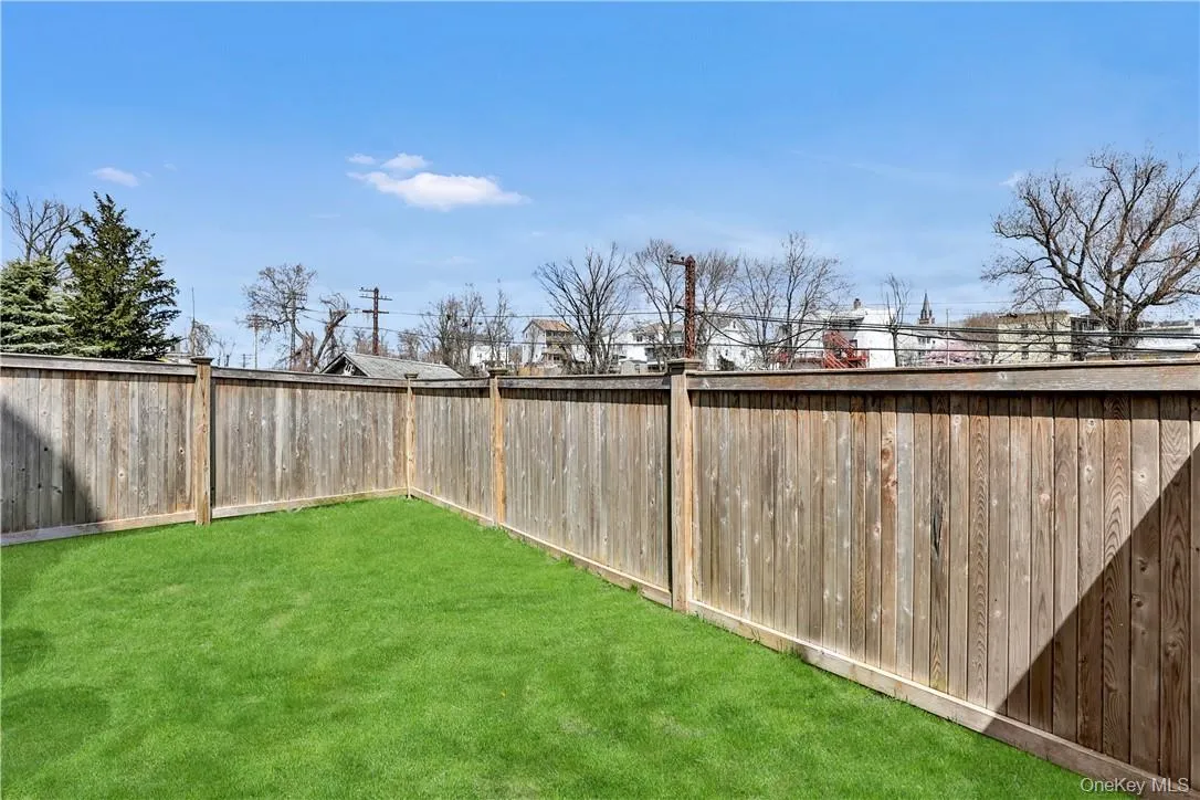 Fenced back yard Fenced back yard
