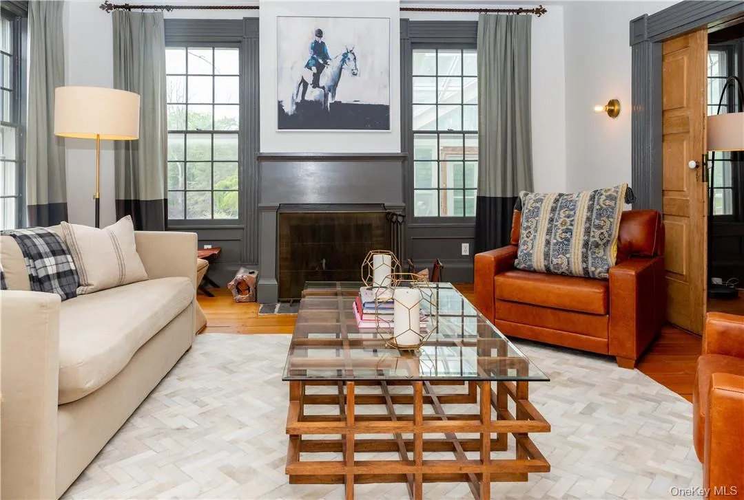 There are two separate parlor rooms on the first floor. There are two separate parlor rooms on the first floor.