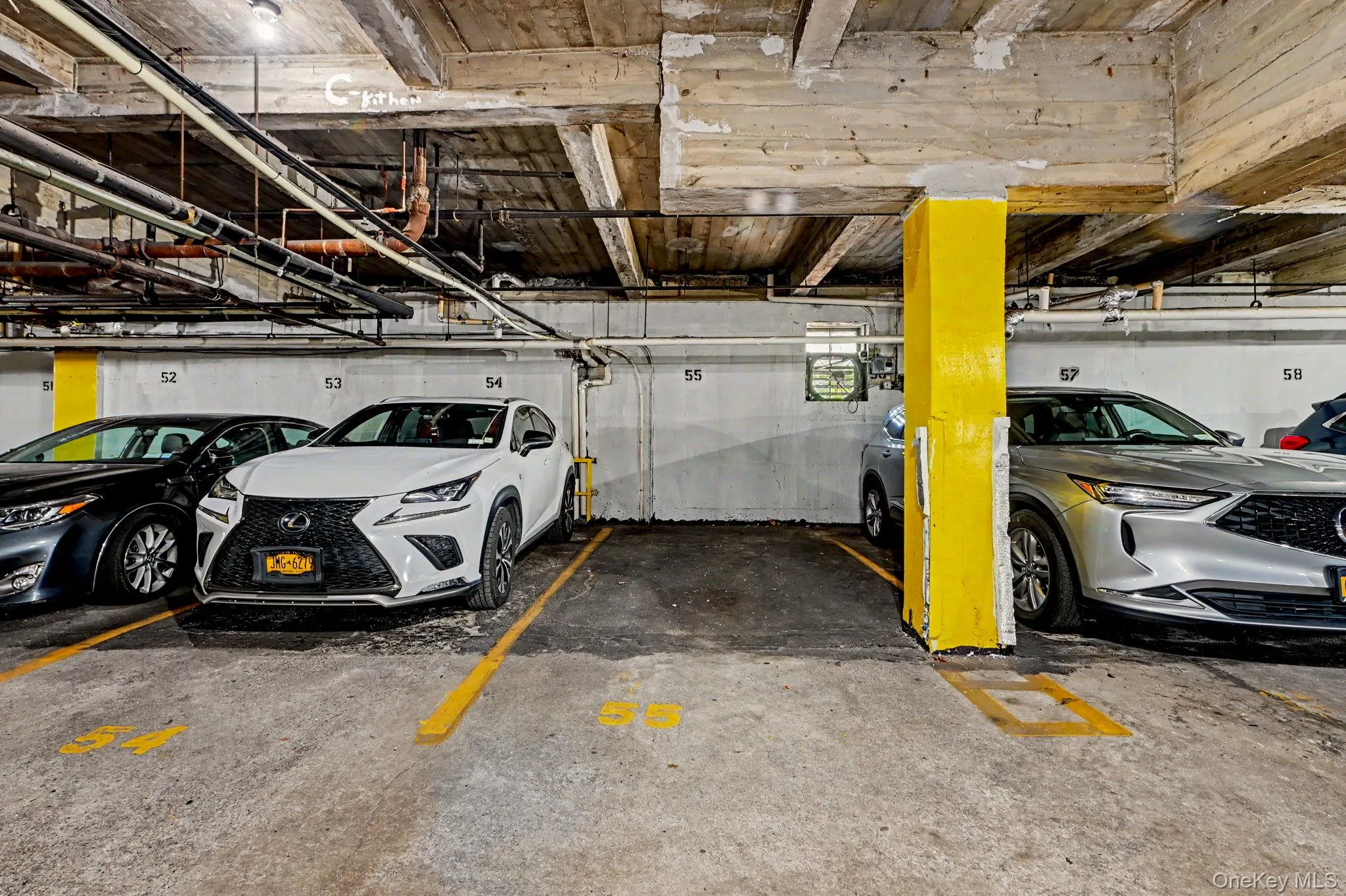 Indoor parking spot #55. Indoor parking spot #55.