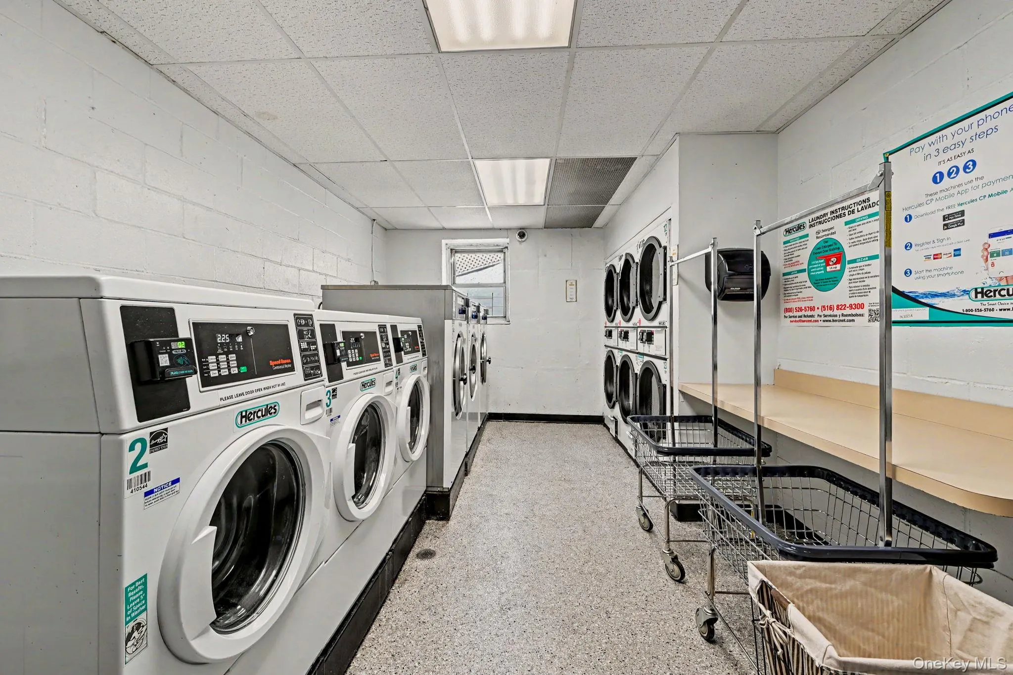 Laundry in building. Laundry in building.
