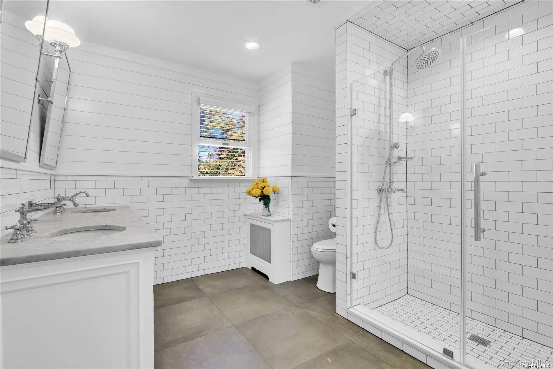 Oversized subway tiled shower Oversized subway tiled shower