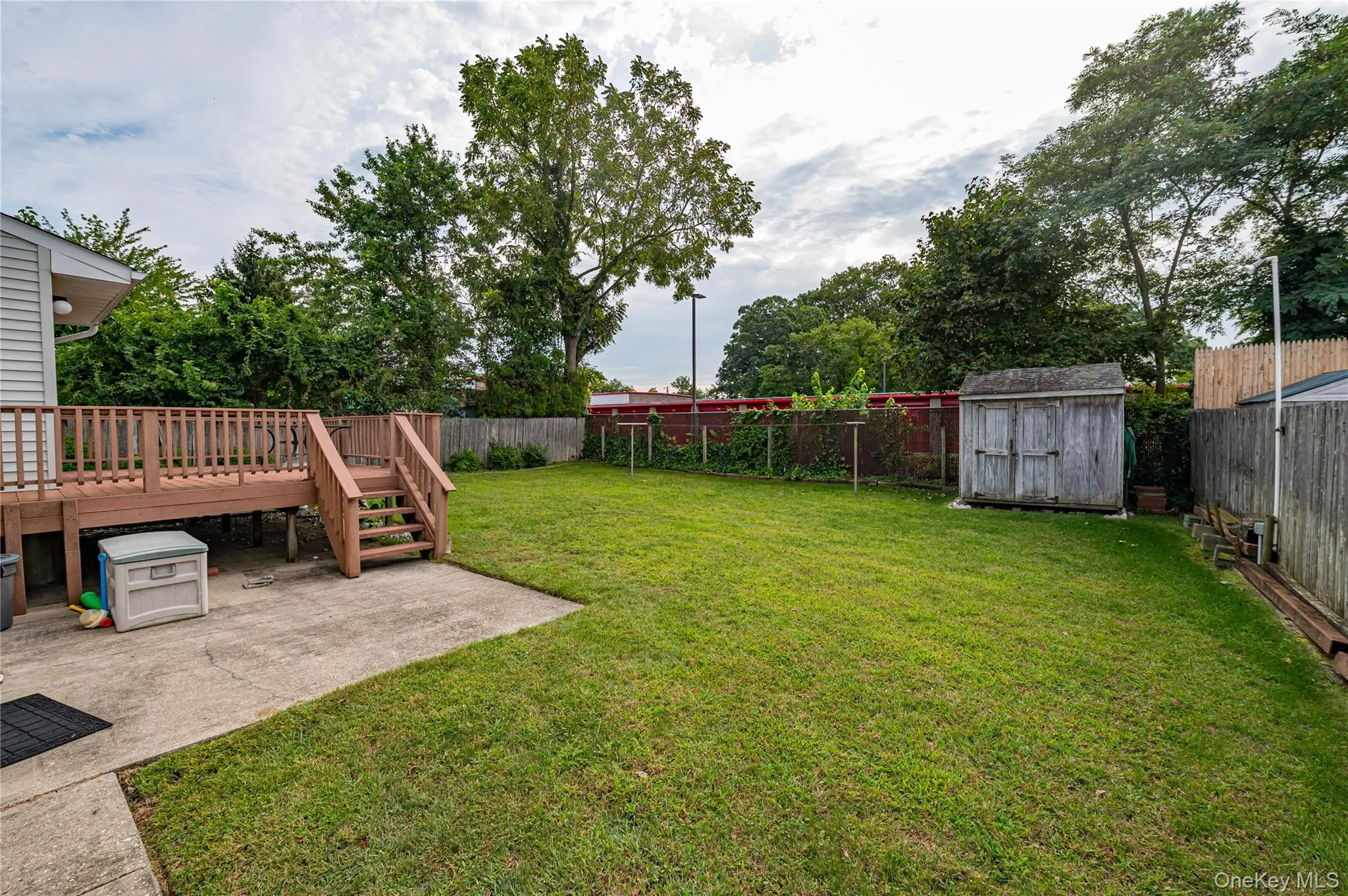 Fully fenced backyard Fully fenced backyard