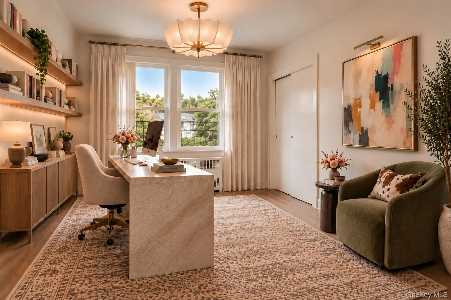Virtually staged office or second bedroom Virtually staged office or second bedroom