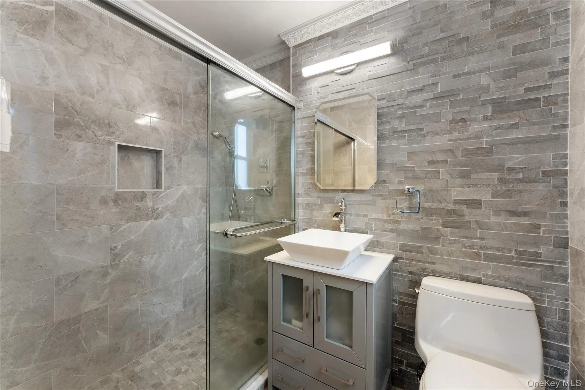 Renovated primary bathroom Renovated primary bathroom