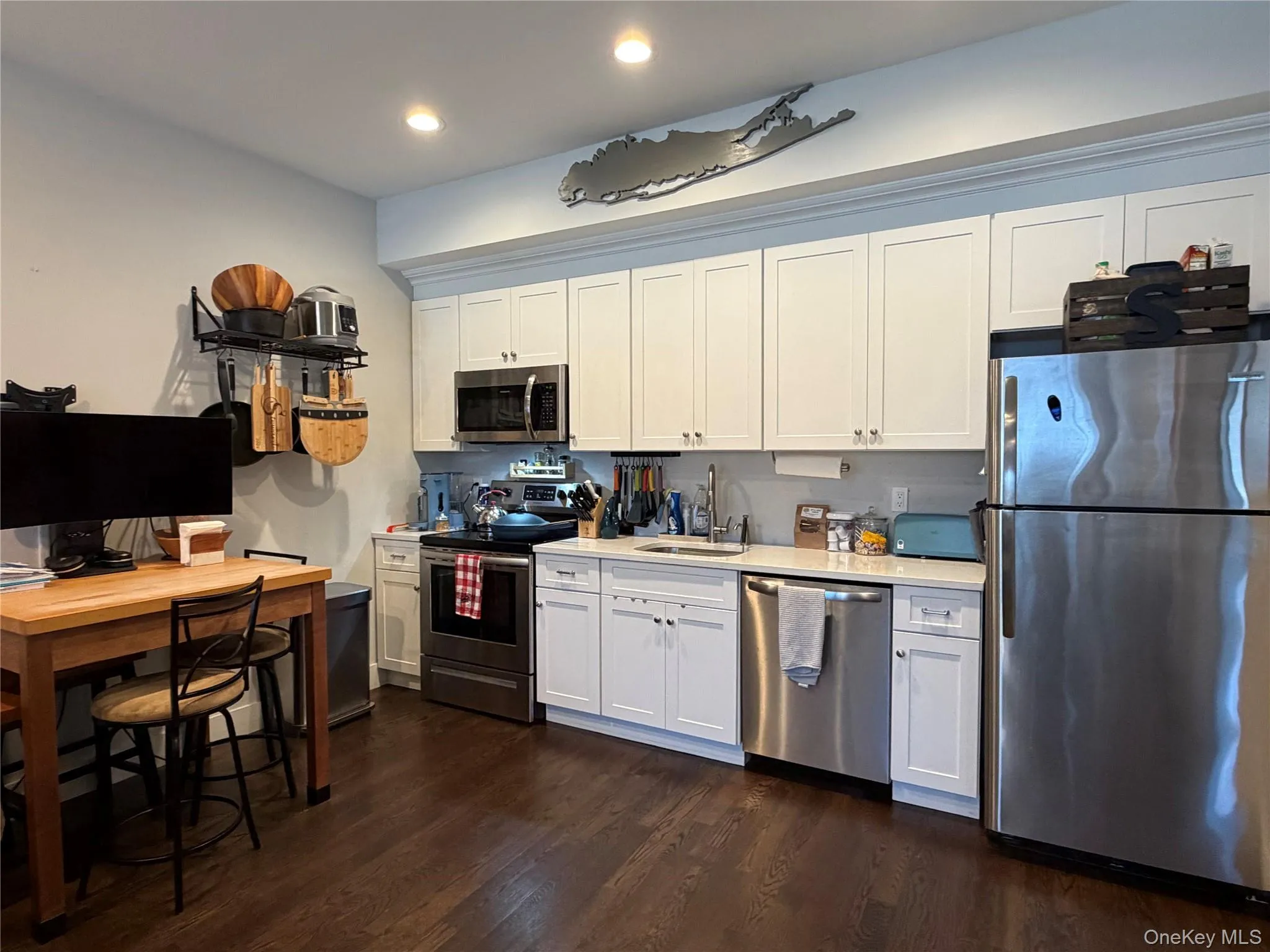 Kitchen with space for dining. Kitchen with space for dining.
