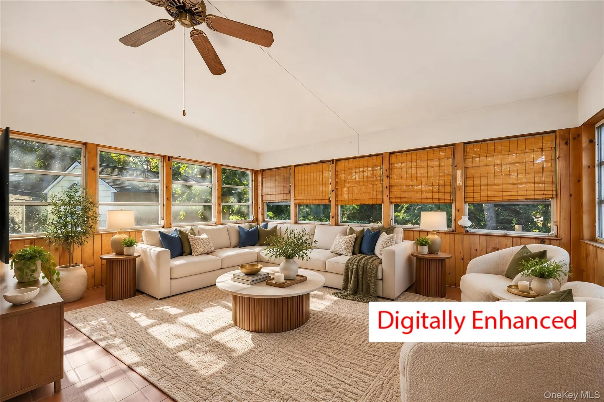 Virtually staged porch/sun room Virtually staged porch/sun room