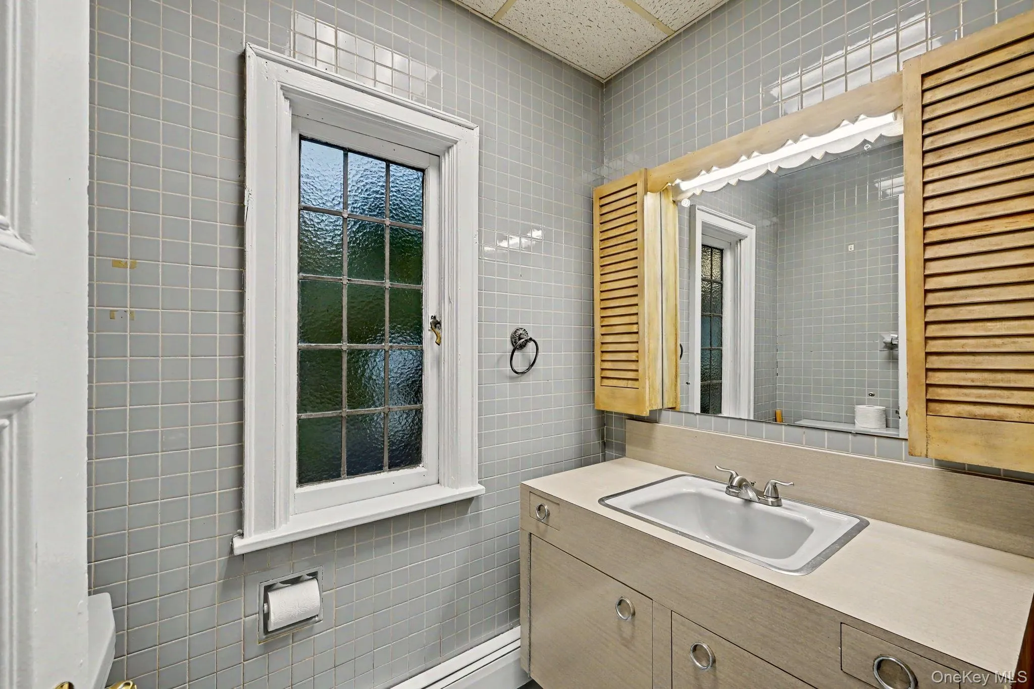 Powder room on first floor Powder room on first floor