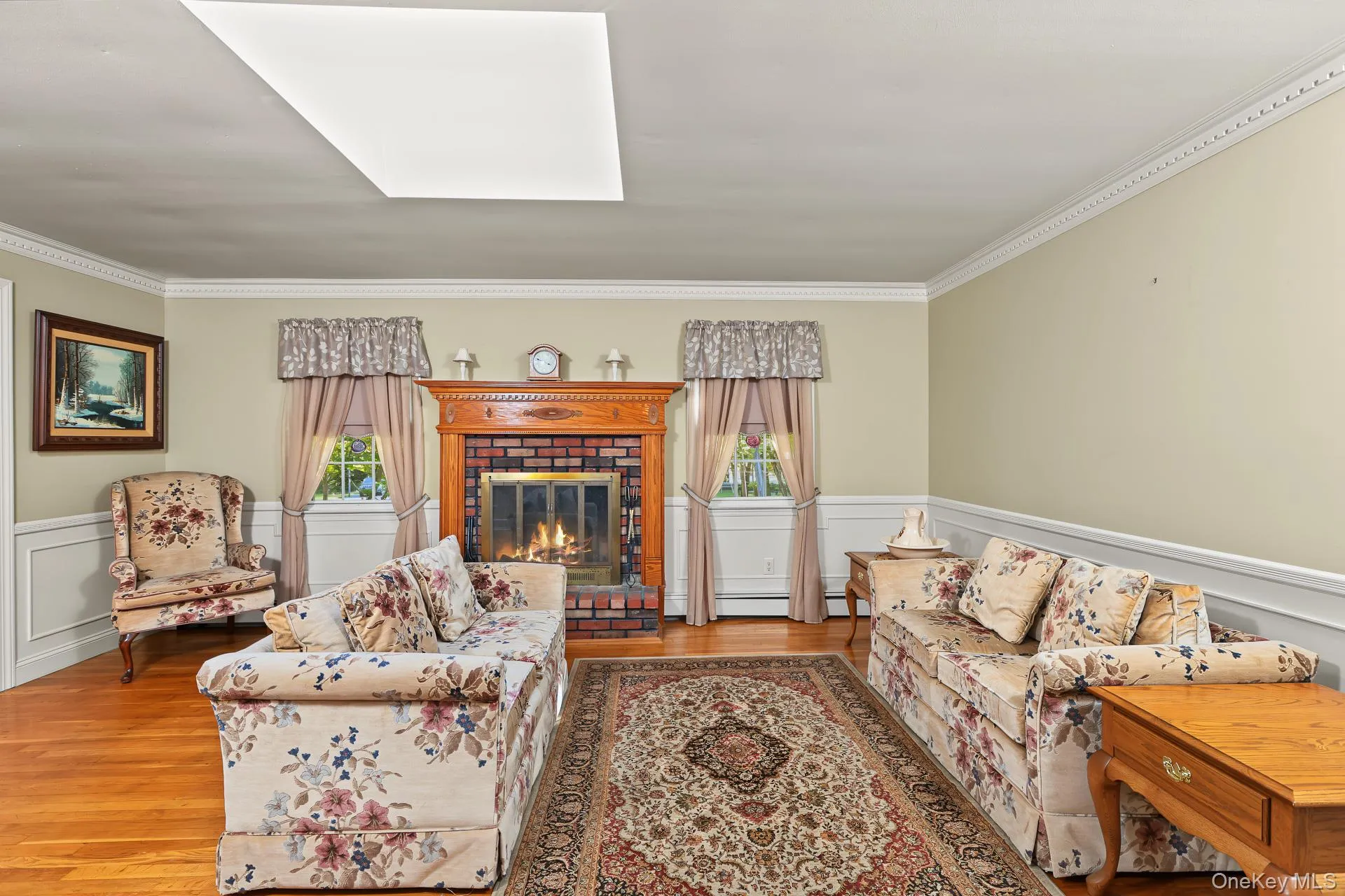 Formal Living Room with Wood Fireplace Formal Living Room with Wood Fireplace