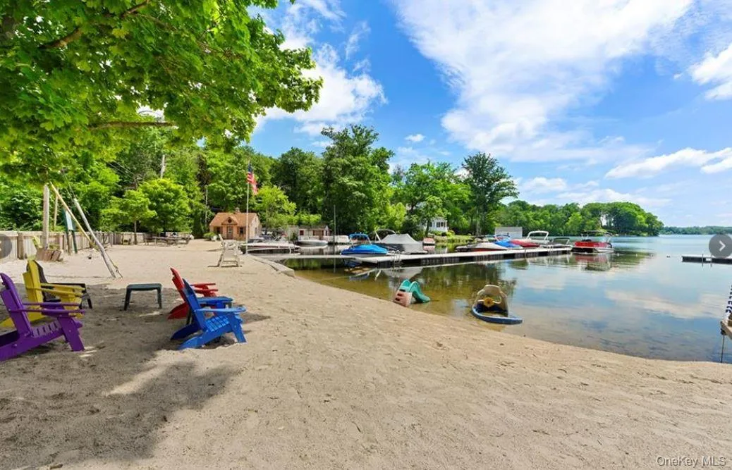 Lakefront with dock and beach, great for swimming, fishing and boating Lakefront with dock and beach, great for swimming, fishing and boating