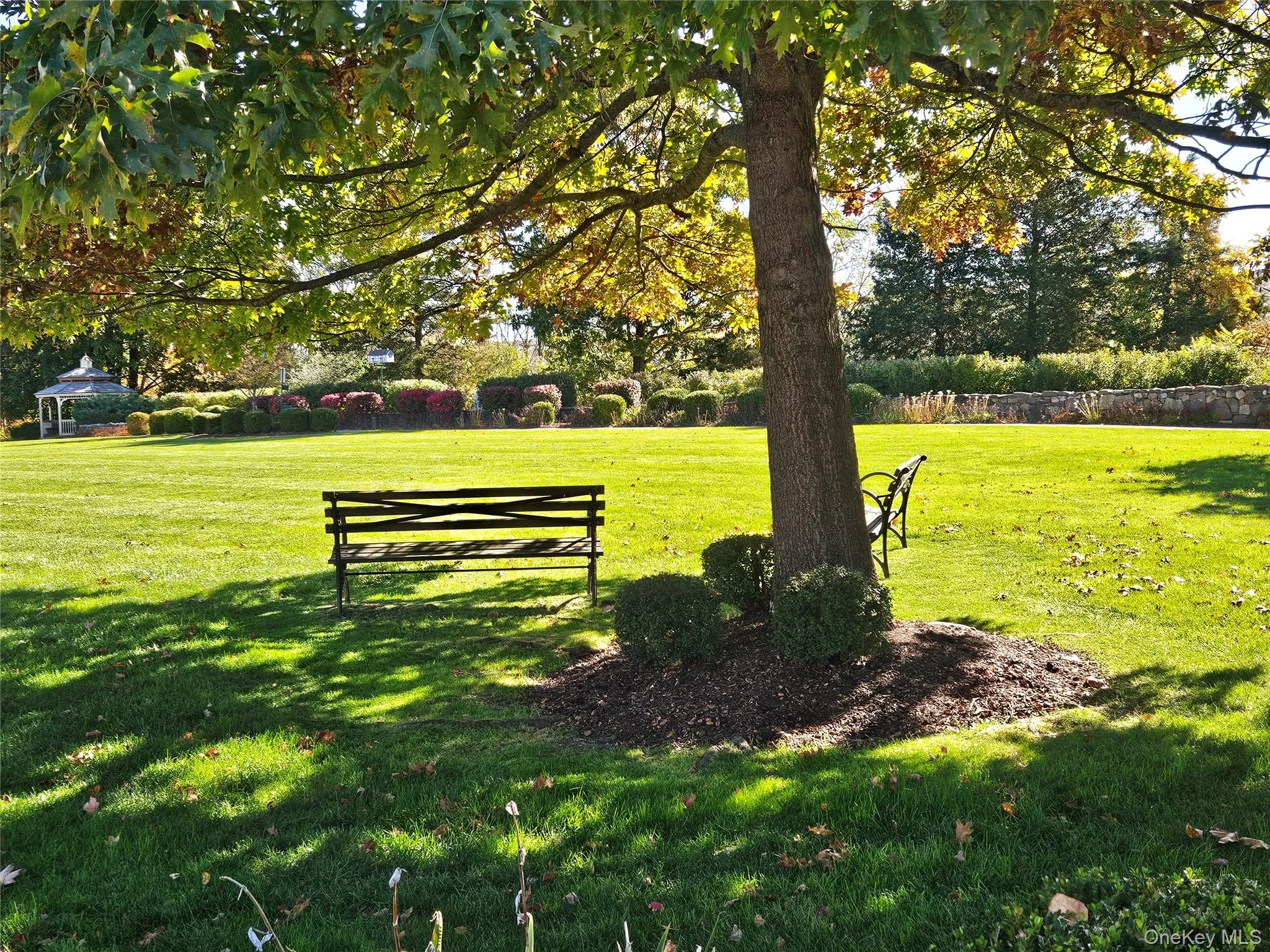 Looking across another green toward the gazebo. Looking across another green toward the gazebo.