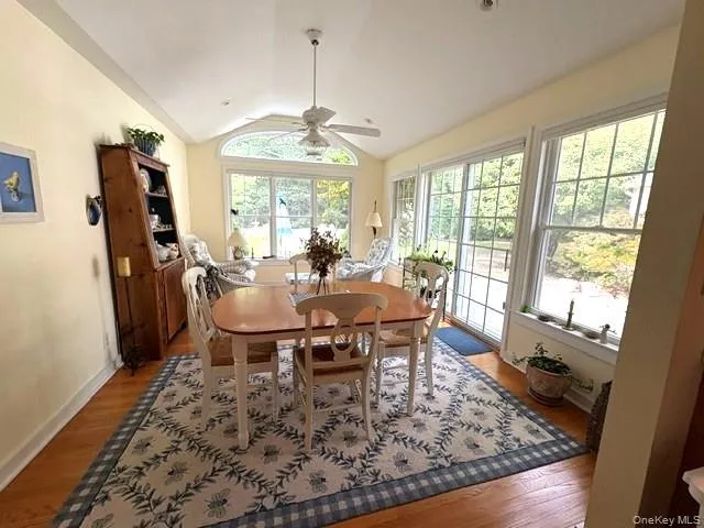 Dining area with sun room