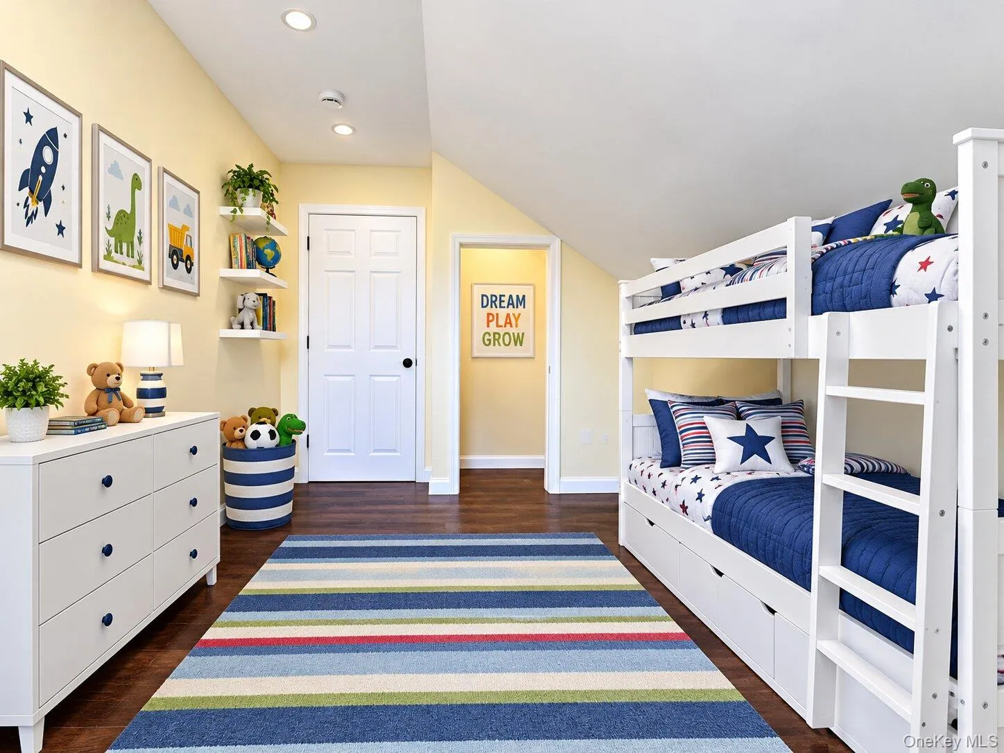 2nd bedroom virtually staged as a youth bedroom 2nd bedroom virtually staged as a youth bedroom