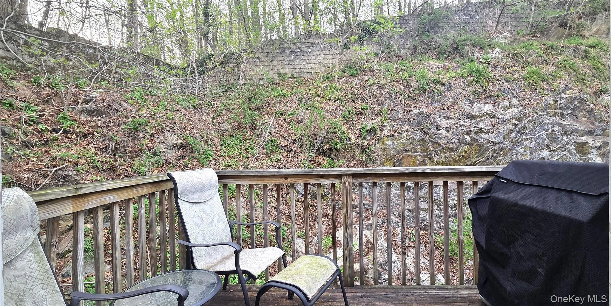 The deck has privacy with views of rock outcroppings The deck has privacy with views of rock outcroppings