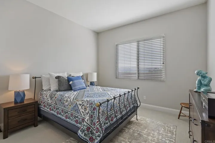 One of two bedrooms along the back of the house.
