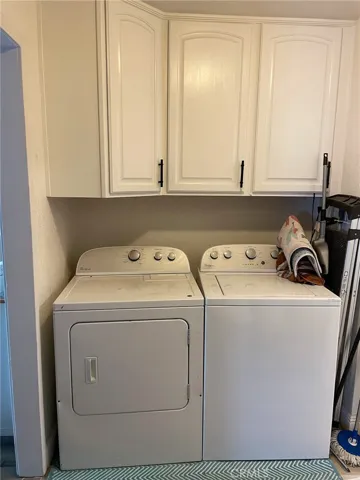 Indoor laundry area in hall