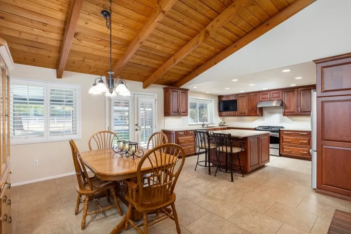 Country Kitchen is open to the living area