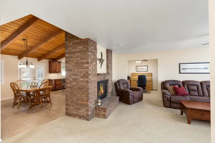 Beautiful double sided Brick Fireplace