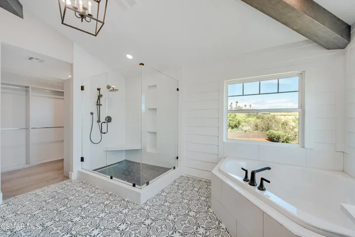 Upstairs Master Bath from Vanity towards
