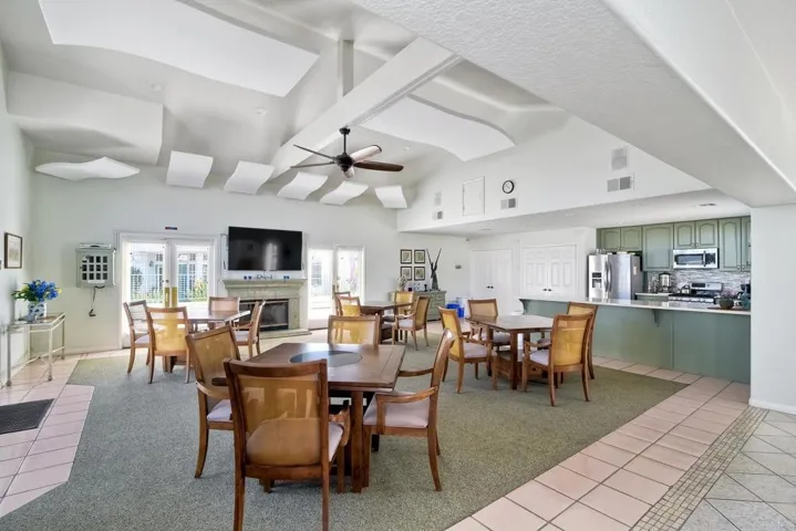 Clubhouse dining/meeting/game area for residents to use.